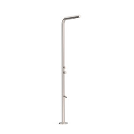 Colonna doccia inox con lavapiedi