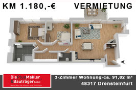 PLZ 48317 - Obj. -Nr. 990 - 3-Zimmer-Neubauwohnung