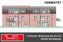 PLZ 48356 - Obj-Nr. 958 - 2 Zimmer Wohnung mieten in Nordwalde