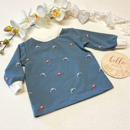 Baby Jersey-Shirt Langarm, Blaugrau, Miniautos