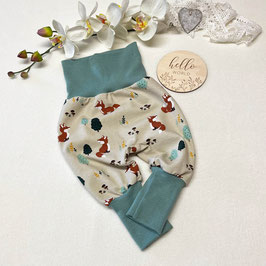 Baby-Mitwachshose Füchse Beige/Jadegrün