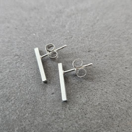 Ohrstecker Stab matt rhodiniert PURA