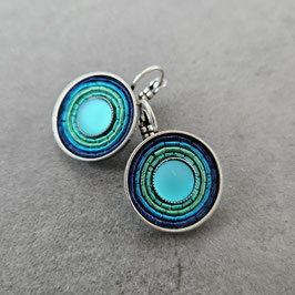 Ohrringe Brisur India Antik Blau
