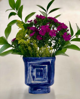 Vase - Square and Blue