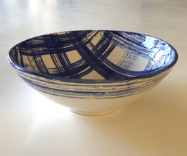 Bowl - study in blue and plaid