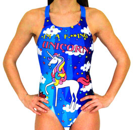 Maillot de bain une pièce bretelles larges Unicorn