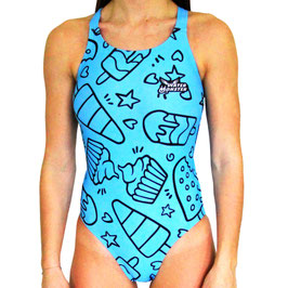 Maillot de bain une pièce bretelles larges Sweets