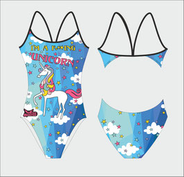 Maillot de bain une pièce bretelles fines Unicorn