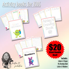 Giant Digital Bundle: ALL Kid's Activity Books + Poster Set