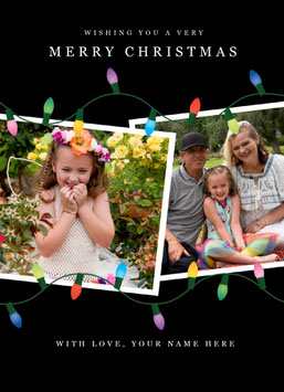 Christmas Card; String Lights
