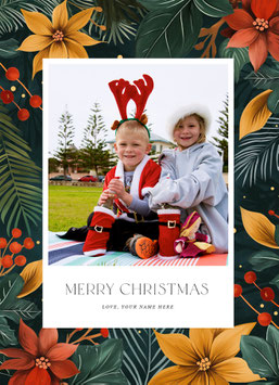 Christmas Card; Lush Foliage