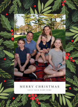 Christmas Card;Branch Berry