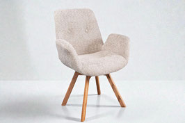 Stuhl No.7 Drehbar Beige