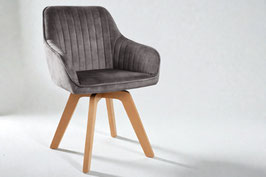 Stuhl No.4 Drehbar Grau