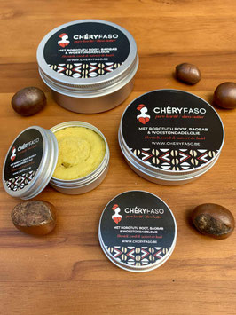 Chéry SHINE -  karitéboter met borututu, baobab en woestijn dadelolie.