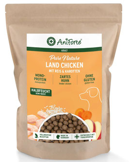 Halbfeuchtes Trockenfutter Land Chicken "Huhn mit Reis"