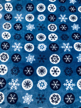 Blau mit Schneeflocken (Kreise)