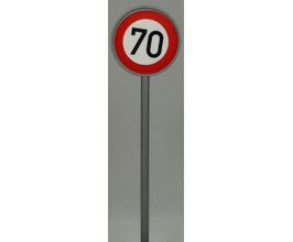 Verkehrszeichen 274 Höchstgeschwindigkeit 70km/h