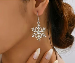 Boucles d'Oreilles Flocons de Neige Scintillants