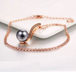 Collier Perle Grise