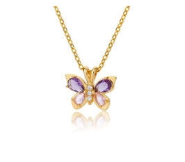 Collier Papillon Coloré