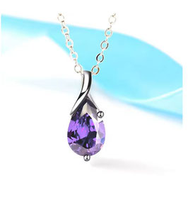 Collier Goutte Violette