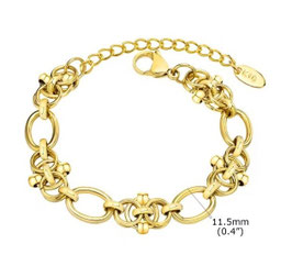 Bracelet Mailles Ovales Acier