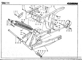 TAVOLA N.11 Schwinge / Stossdämpfer / Kettenschutz