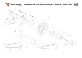 018 Hinterrad : Felge / Reifen / Bremse / Steckachse / Ritzel