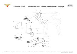 TAB. I + I1 : Fussraste / Hebel / Halter / Schutz
