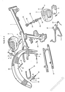 TAVOLA N.8 Rahmen / Hinterachse / Ständer / Seitendeckel / Fender
