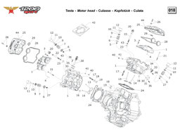 18 Motor : Zylinderkopf / Deckel / Ventil / Stössel / Tasse