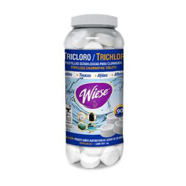 Bote de 1 kilogramo de pastillas tri-cloro Wiese