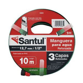 Manguera reforzada con conexión de 10 m