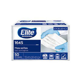 Cubrebocas blanco Elite 50 piezas