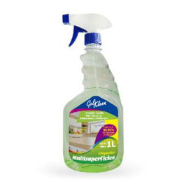 Desinfectante de multisuperficies con atomizador Gel Kleen de 1 lt