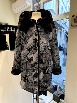 Edle Winterjacke von Joseph Ribkoff in schwarz/grau