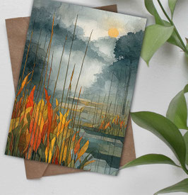 Postkarte / Klappkarte * Schilf
