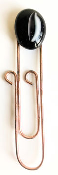 Paperclip Glasstein schwarz