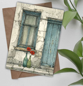 Postkarte / Klappkarte * Nach der Party