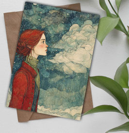 Postkarte / Klappkarte * Sternenhimmel