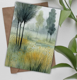 Postkarte / Klappkarte * Moorlandschaft