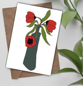 Postkarte/Klappkarte Tulpen