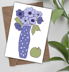 Postkarte/Klappkarte Blumenstrauß