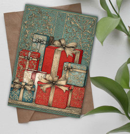 Weihnachtskarte "Geschenke" # 1