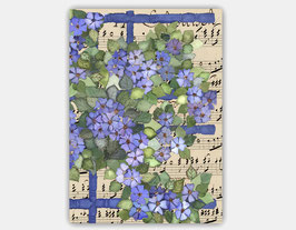 Postkarte Blaue Blumen