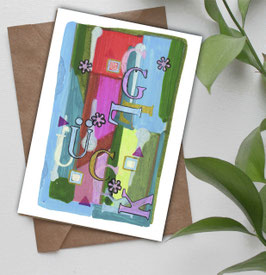 Postkarte/Klappkarte Glück