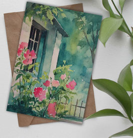 Postkarte / Klappkarte * Sommergarten
