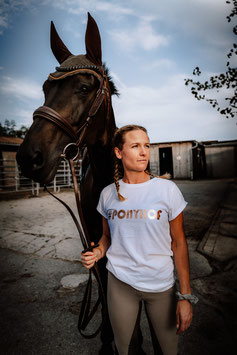 Damen-Shirt ★Ponyhof★ Print Rosegold - Bio und Vegan