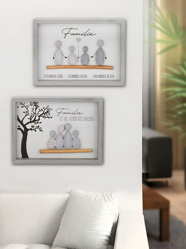 Steinbild rechteckig "Familie"